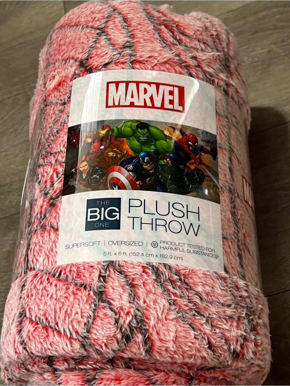 Marvel Spider-Man Big One Plush Throw New